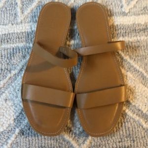 Madewell leather slide sandals.  Size 10.